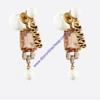 Dior Tribales Earrings Metal, White Resin Pearls image 1