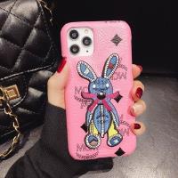 MCM Rabbit iPhone Case In Visetos Pink image 1