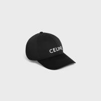 Celine Embroidery Baseball Cap in Cotton Black image 1