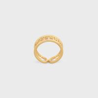 Celine Triomphe Multi Cuff Ring in Brass Gold image 1