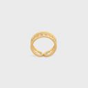 Celine Triomphe Multi Cuff Ring in Brass Gold logo