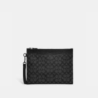Coach Hitch Pouch in Signature Canvas Grey/Black image 1