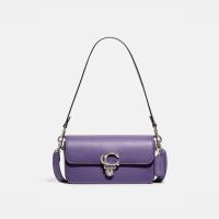 Coach Studio Baguette Bag in Glovetanned Purple image 1