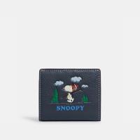 Coach Snap Wallet in Pebble Leather with Peanuts S image 1