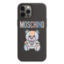 Moschino Patchwork Teddy Bear iPhone Case Black logo