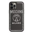 Moschino Stitching Question iPhone Case Black logo