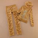 Juicy Couture Studded JC Logo Crown Velour Tracks logo