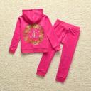 Juicy Couture Floral Crowned JC Velour Tracksuits logo