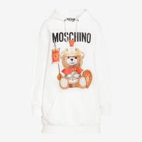 Moschino Roman Teddy Bear Fleece Dress White image 1