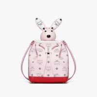 MCM Zoo Rabbit Drawstring Bag In Mix Visetos Pink image 1