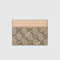 Gucci Card Case with Horsebit Motif In GG Canvas image 1