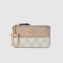 Gucci Marmont Key Holder In Leather and GG Canvas logo