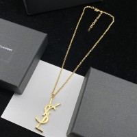 Saint Laurent Opyum Pendant Necklace In Metal Gold image 1