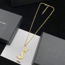 Saint Laurent Opyum Pendant Necklace In Metal Gold logo