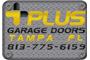 plus garage doors tampa logo