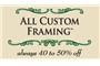 All Custom Framing Always 40-50% Off logo