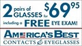 America's Best Contacts And Eyeglasses logo
