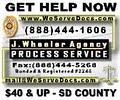 J.WHEELER AGENCY PROCESS SERVICE image 1