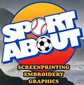 Sport About Screen printing, Embroidery and Graphics logo
