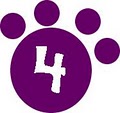 4 Cats, 4 Dogs, and a Moe! logo
