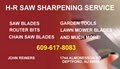 H-R SAW SHARPENING SERVICE logo