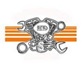 Old School Customs MotorCycle Repair logo