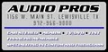 Audio Pros - Car stereo, Auto tint & Alarm logo