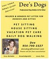 Dee's Dogs, Pet Sitting and Dog Walking logo