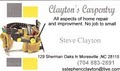 HANDYMAN Claytons Carpentry,carpenter at your service.In mooresville logo