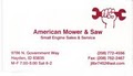 AMERICAN MOWER AND SAW logo
