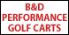 B and D Performance Golf Carts logo