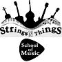 Strings N' Things Music Lessons Guitar Piano Violin Fiddle Mandolin Bass Drums logo