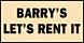 Barry's Let's Rent It logo