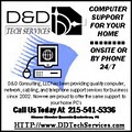 D&D Tech Services - "Computer Repair For Your Home, Onsite Or By Phone, 24/7" logo
