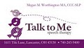 Talk to Me speech therapy logo