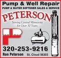 Peterson Pump & Well Repair - Pump & Water Softener Sales & Service in St. Cloud logo