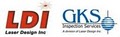 Laser Design/ GKS Global Services logo