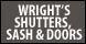 Wright's Shutters Sashs & Doors logo