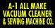 A-1 All Make Vacuum Cleaner & Sewing Machine Co logo